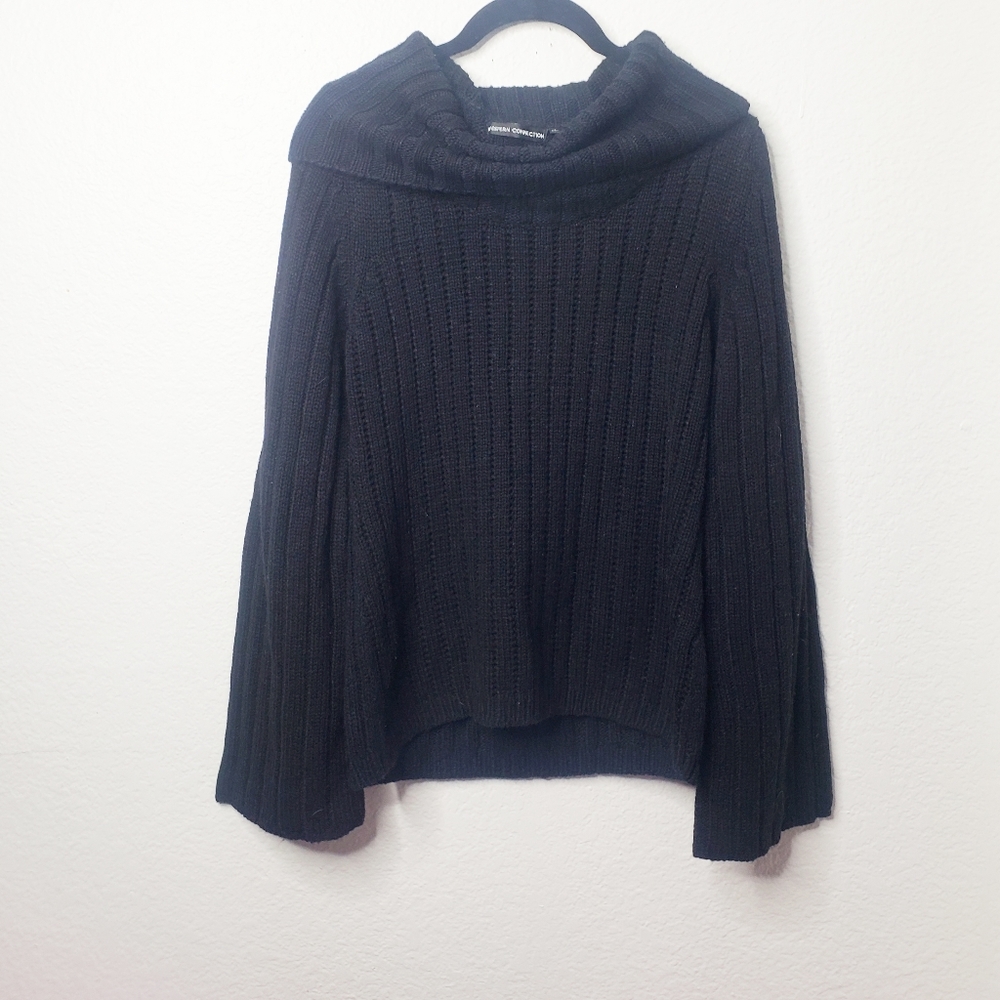Western Connection Women's Black Turtleneck Knit Sweater Size XL